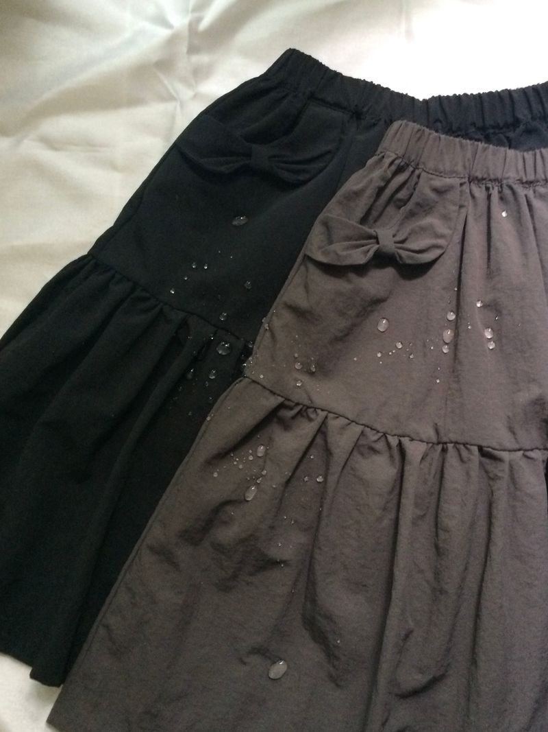 Bow Tiered Skirt (black)