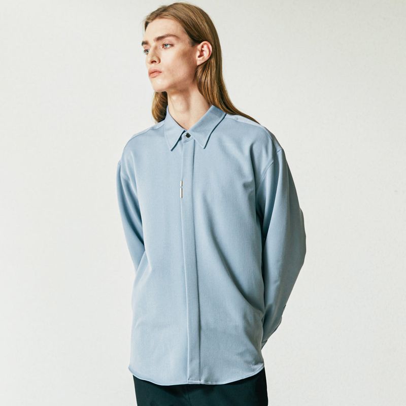 VERTICAL TIP BASIC SHIRT SKY BLUE