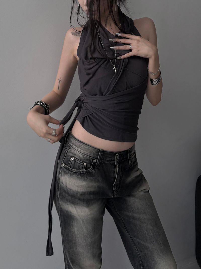 mood strap layered sleeveless (2color)