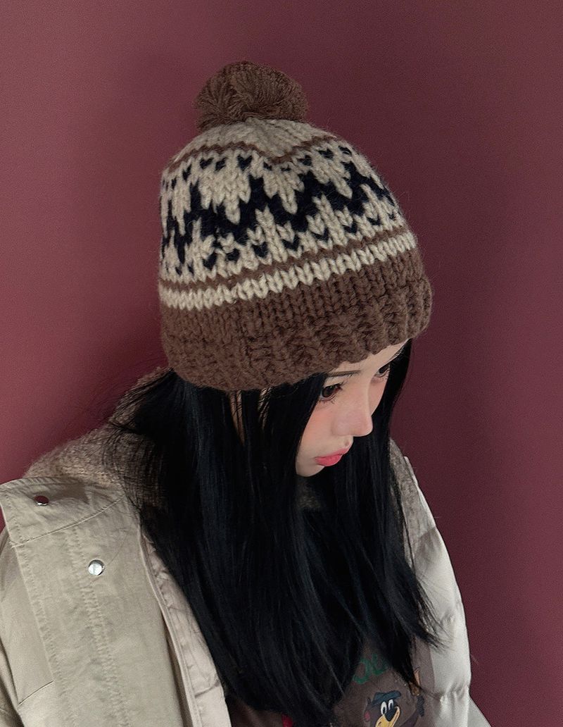 a snowflake beanie