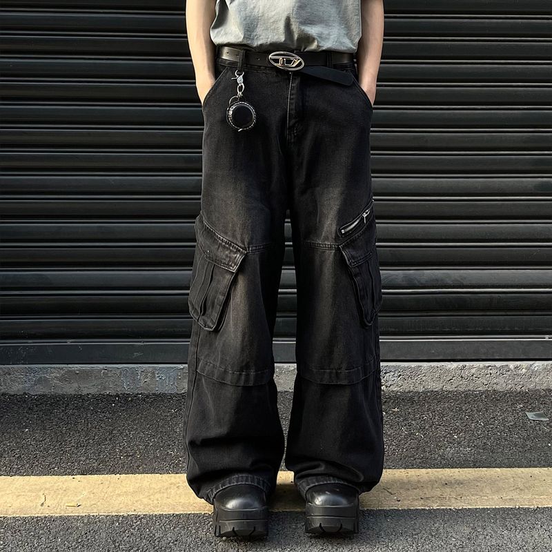 COZINESS（コジネス）の「Ford Diagonal Zipper Cargo Wide Denim Pants (DP37657)（Pants）」