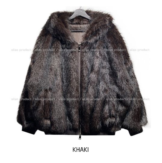 Kuro Two Way Fur Hooded Zip-up