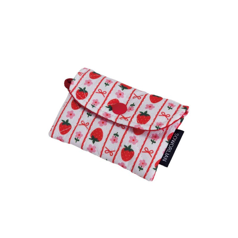 Simple Card wallet _Ribbon Strawberry