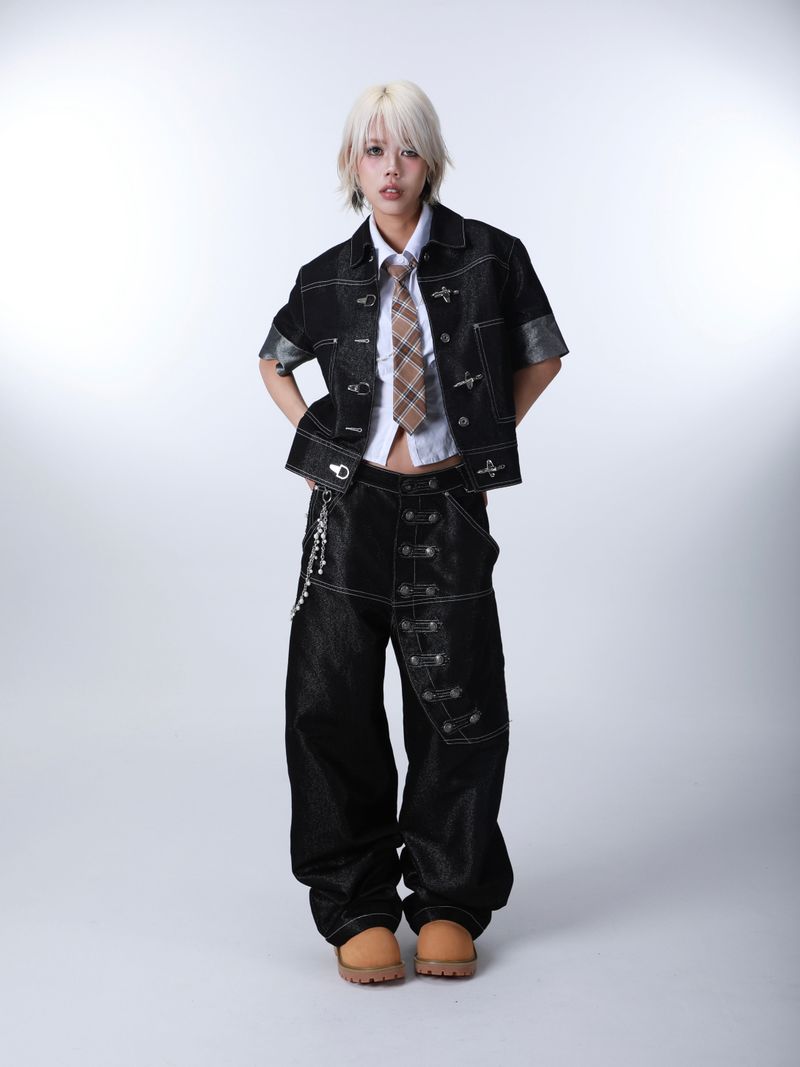 SEXXDEVIL Napoleon Silver-Thread Jeans