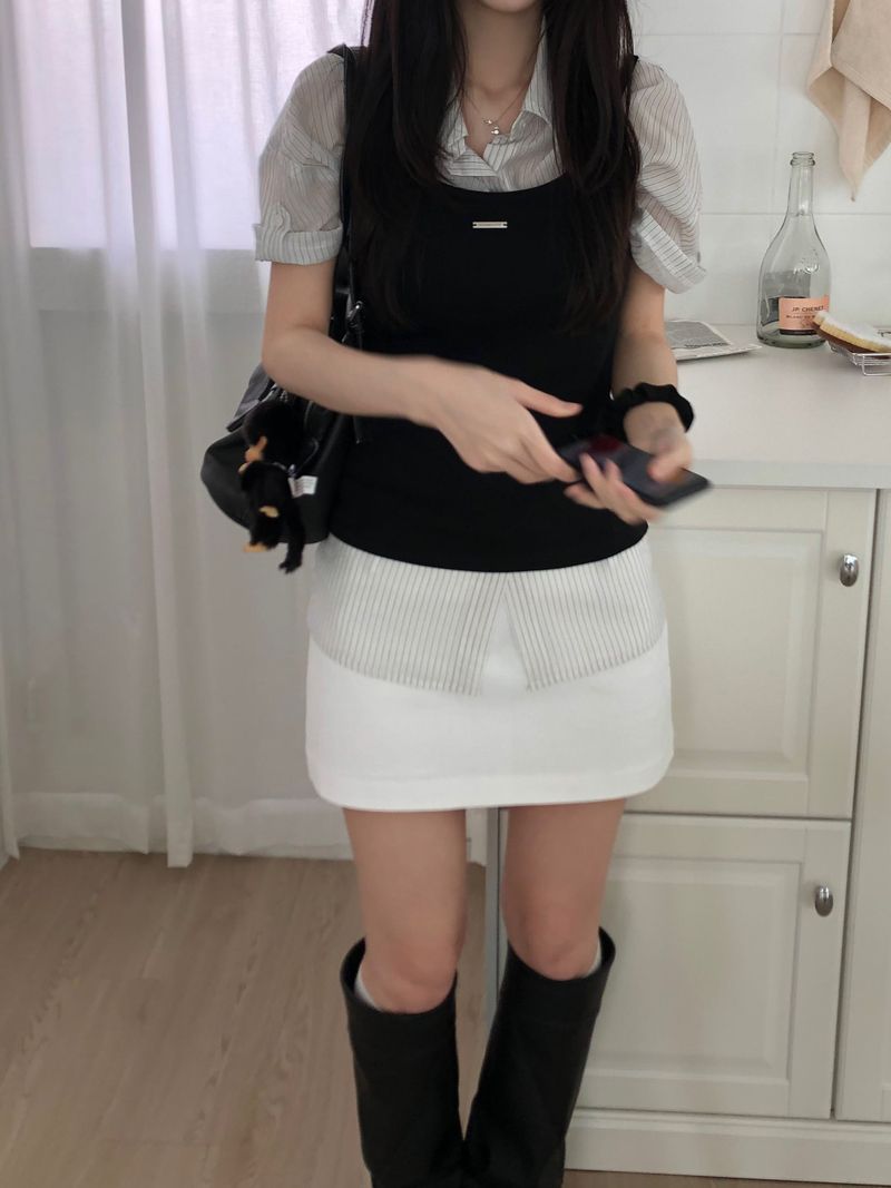 Shape Stripe Shirt (2 colors)