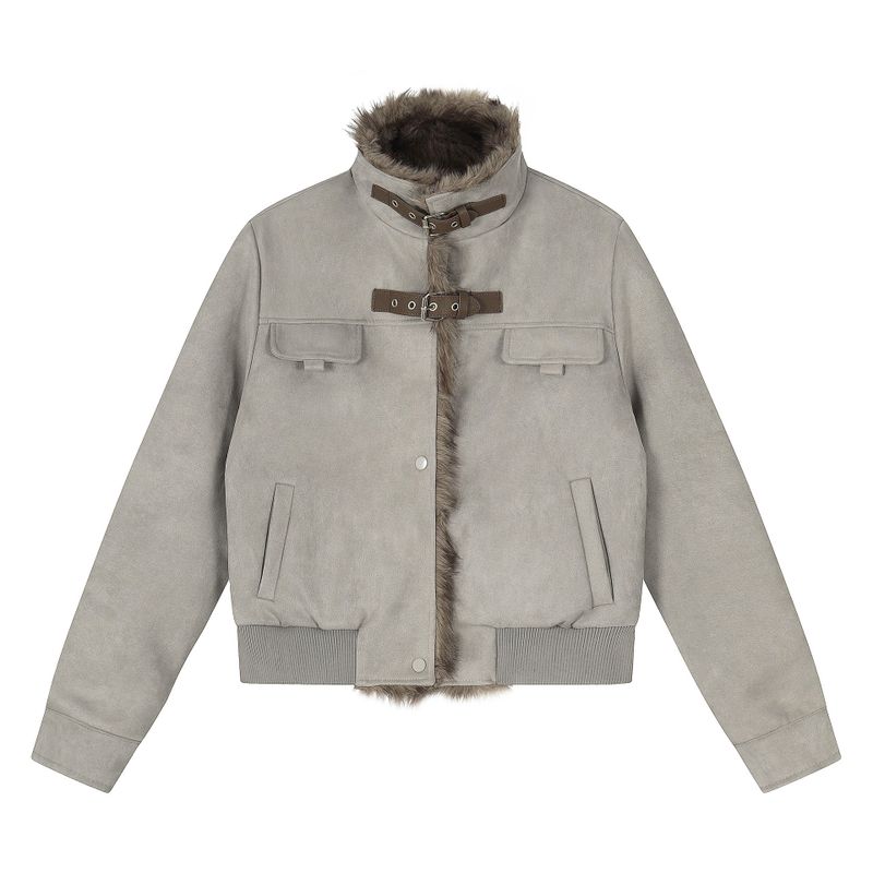 Cozy&Kitsch（コージーアンドキッチ）の「Rhea Fur Lined Buckle Jacket（Jackets/Outerwear）」