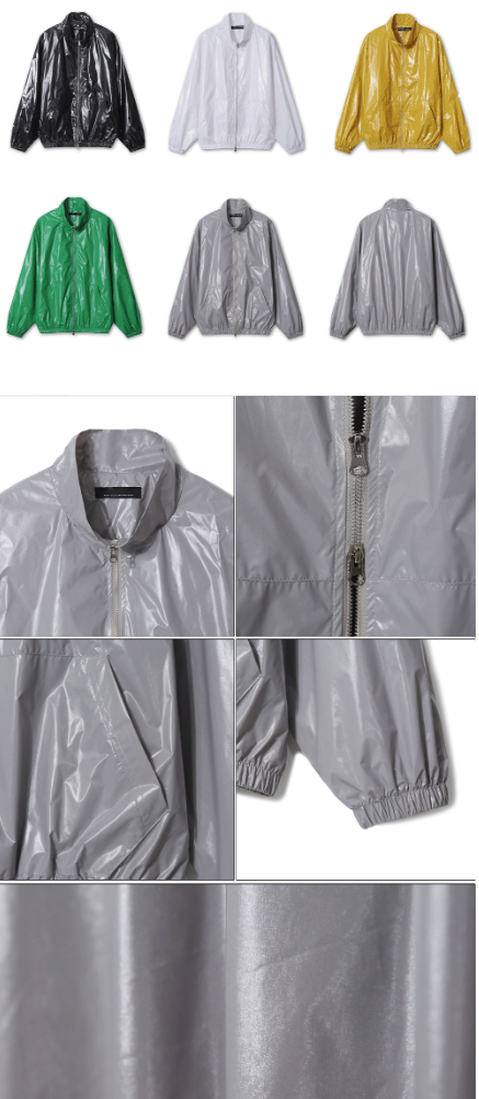 lochammu two-way glossy windbreaker jacket