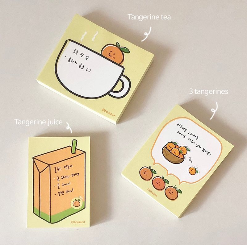 Tangerine memo pad (3type)
