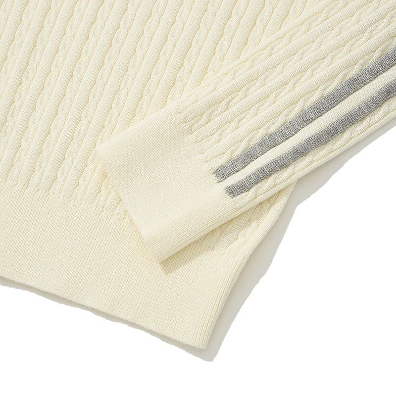 KIRSH PLAIN LINE POINT CABLE KNIT - IVORY