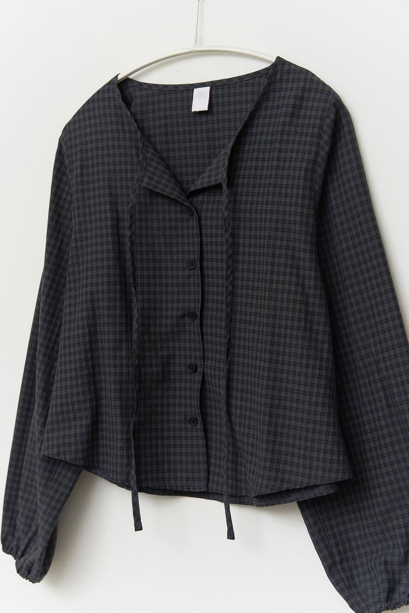 (W) Rei Checked Strap Blouse