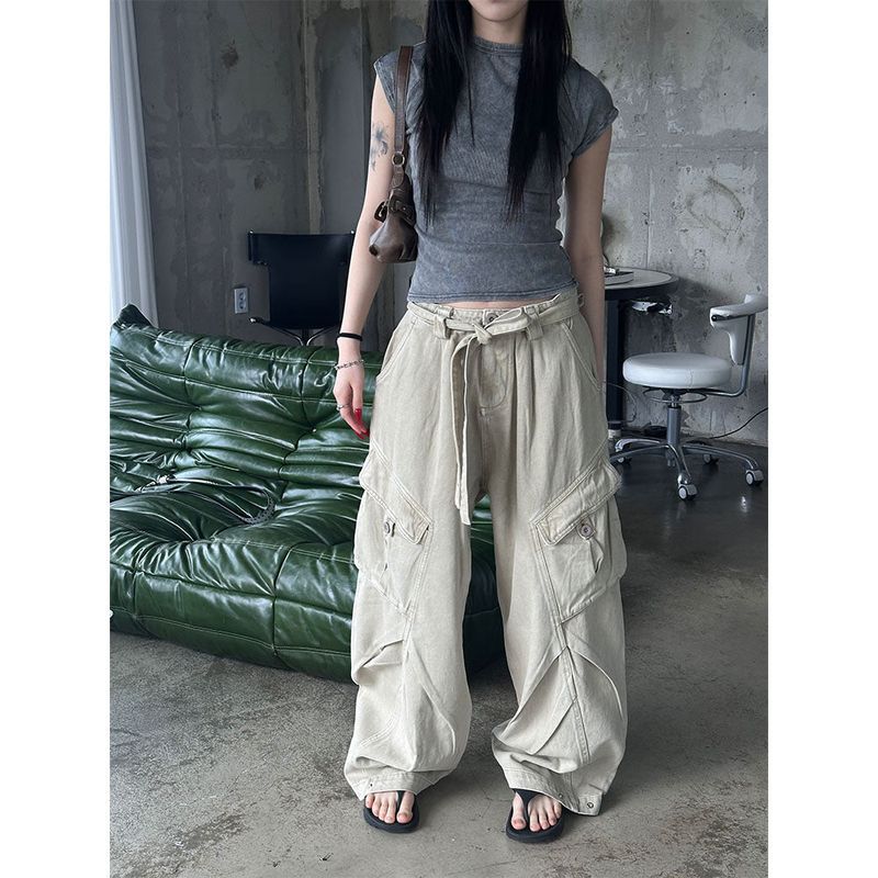 [Unisex] Desert belt washing cargo pants(3color)
