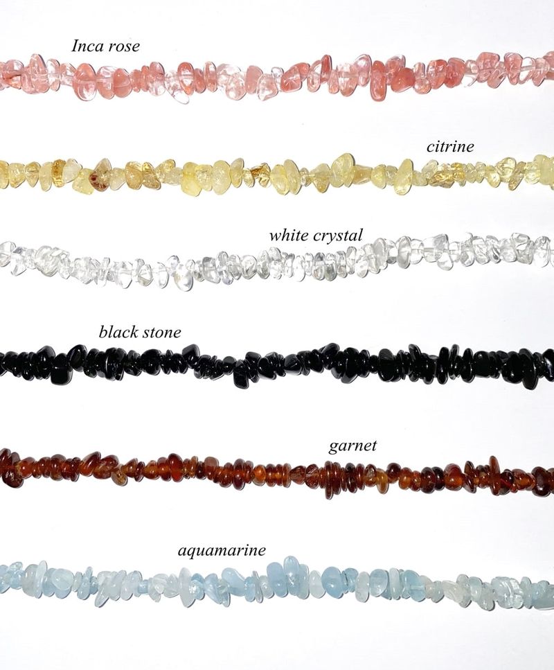 gemstone necklace (6color)