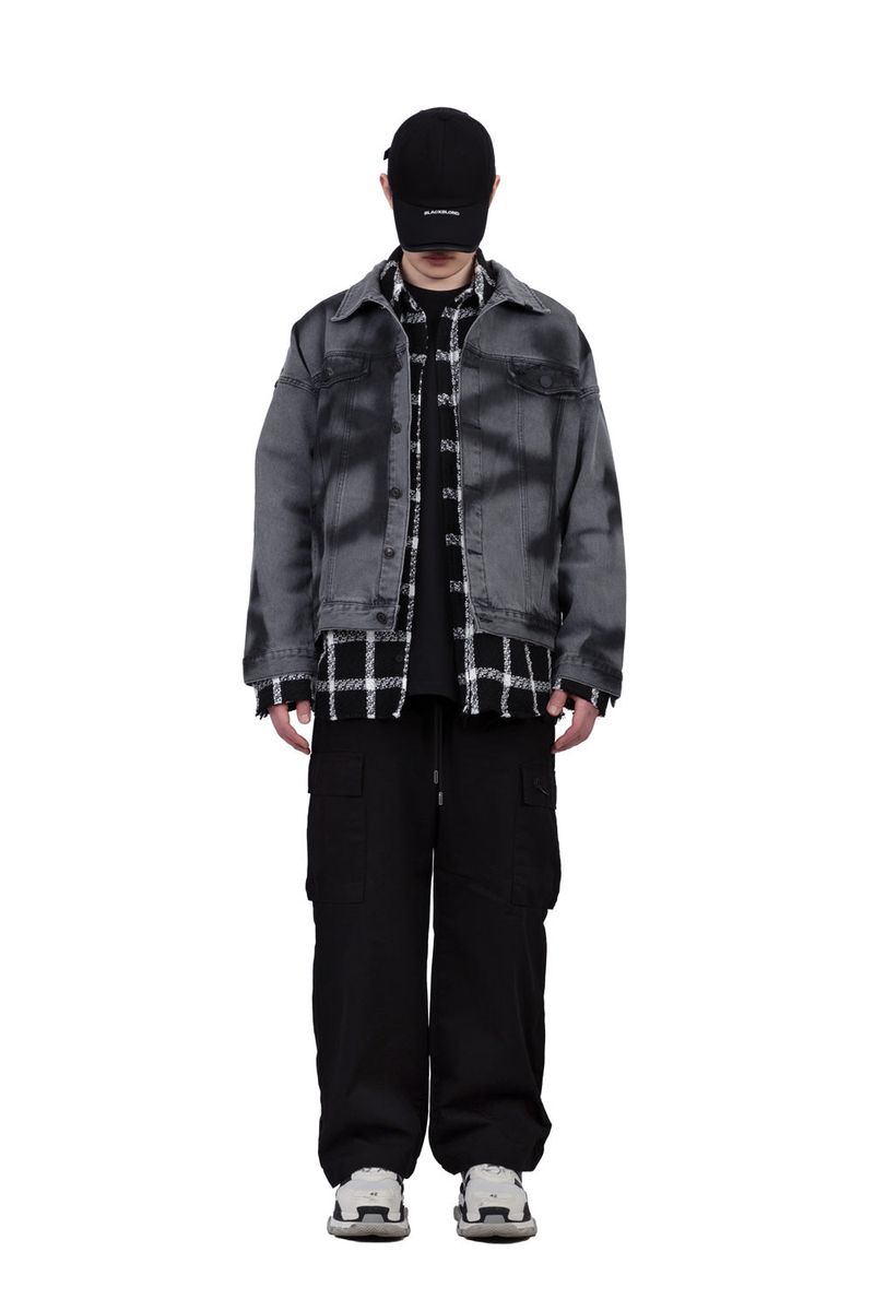 BBD Basic Sprayed Custom Denim Jacket (Dark Gray)