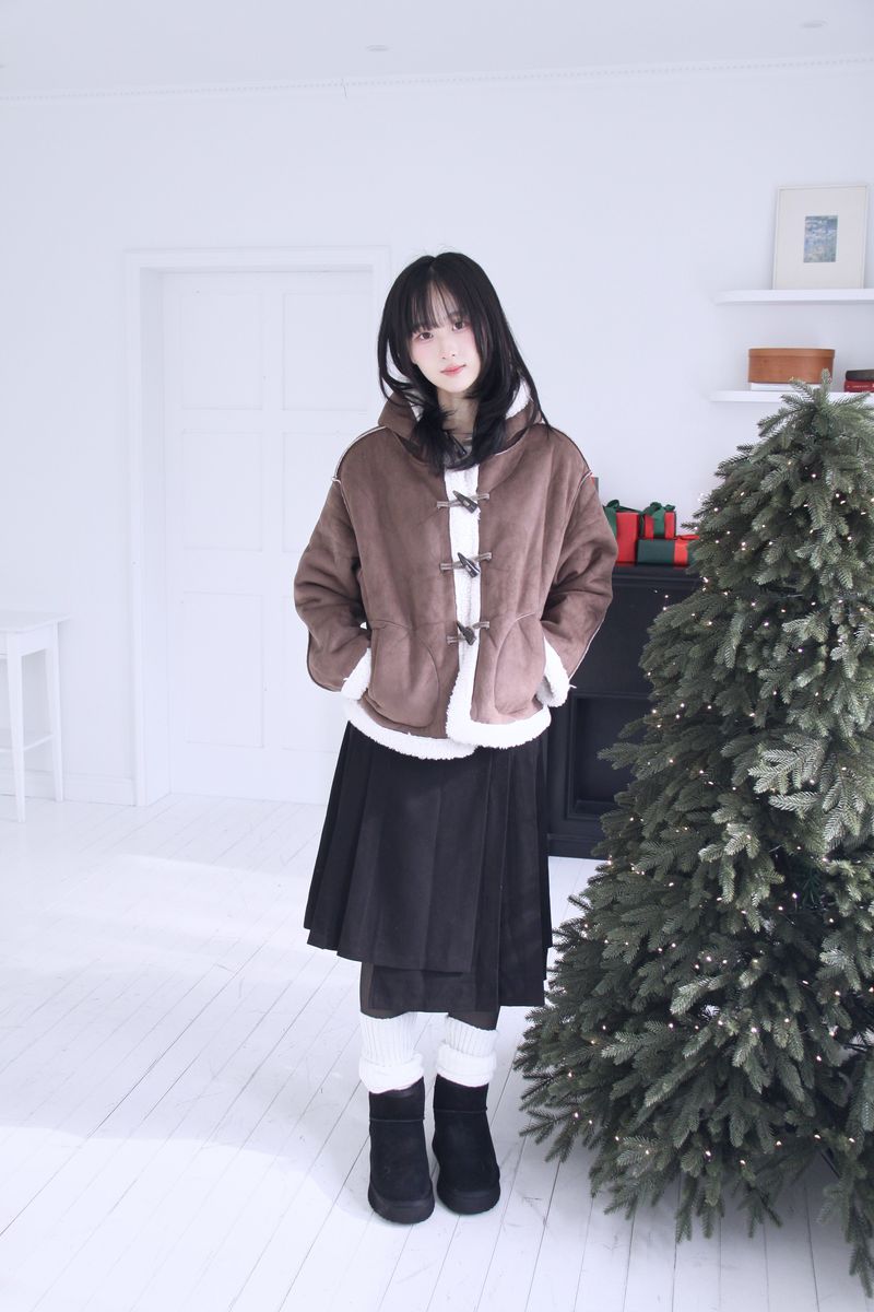 aoyu（アオユ）の「wool unbalanced pleats midi sk(2color)（Skirts）」
