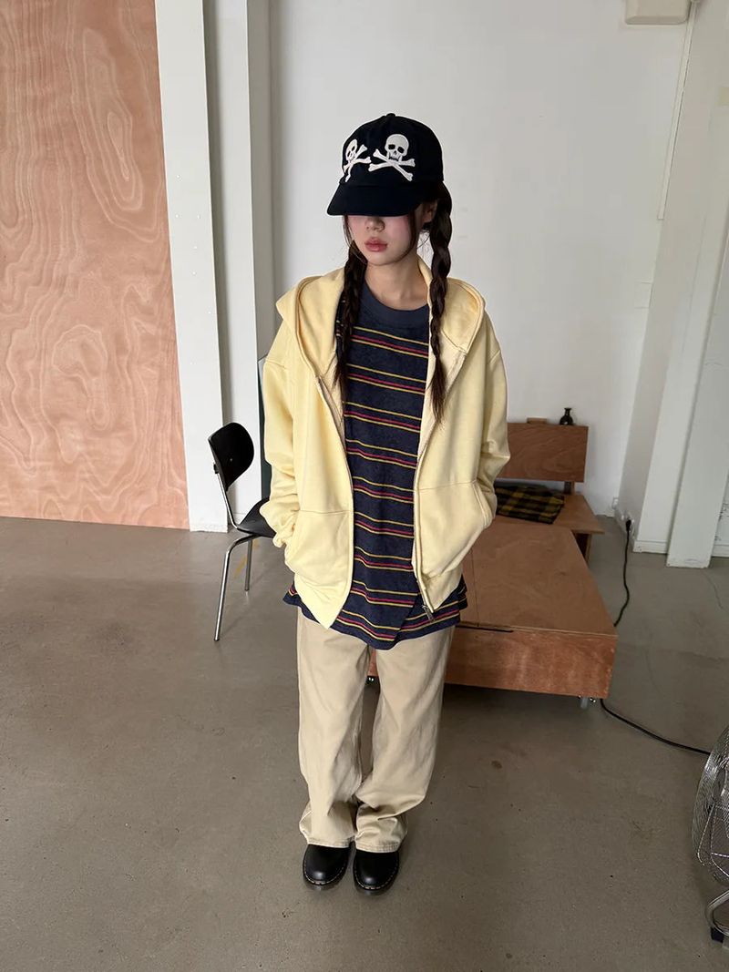 crop hood zip up
