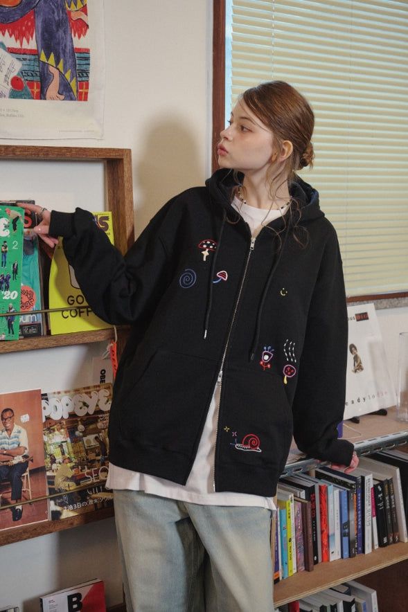 [2-WAY] マッシュルームステッチジップアップ