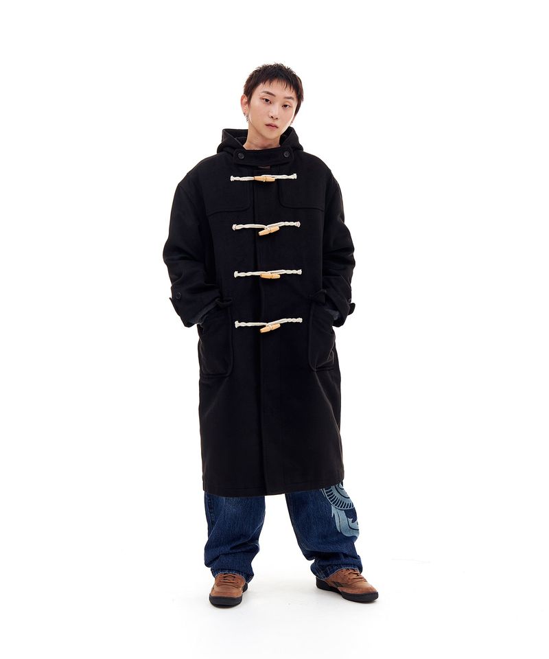 AB LONG DUFFLE COAT (BLACK)
