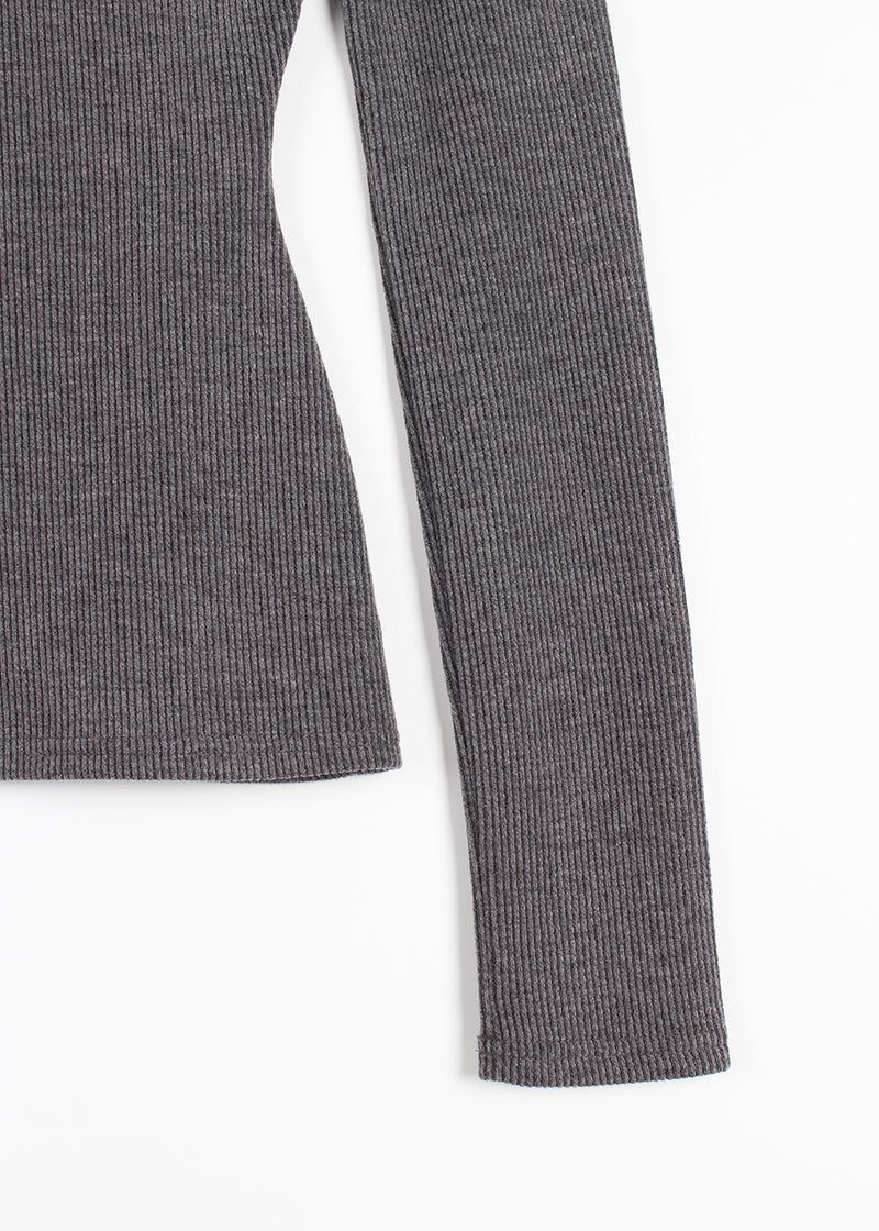HIGH NECK ZIPPER TEE