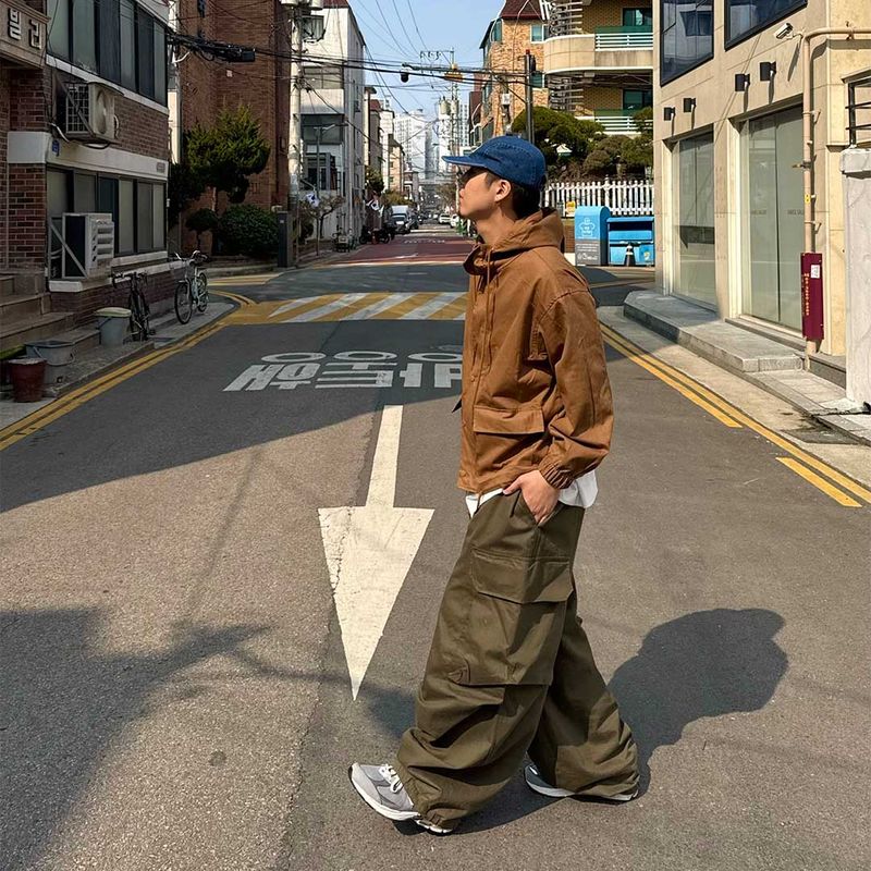 Oversized Vintage Hooded Field Jacket