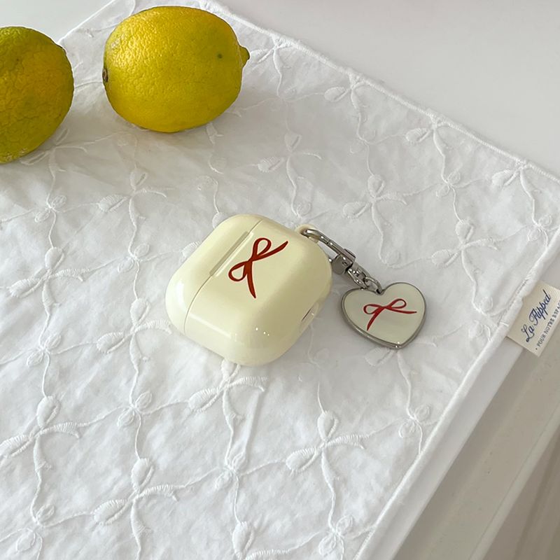 ribbon glossy airpods case(ivory)