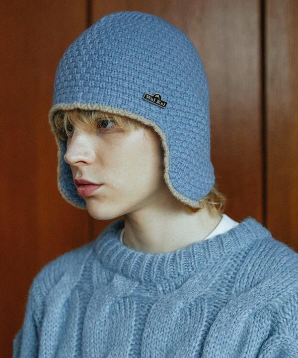 Earflap knit beanie