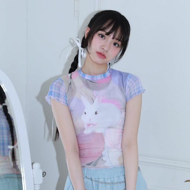 0 4 bunny check mesh top