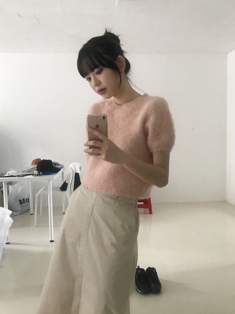 Harney button long skirt