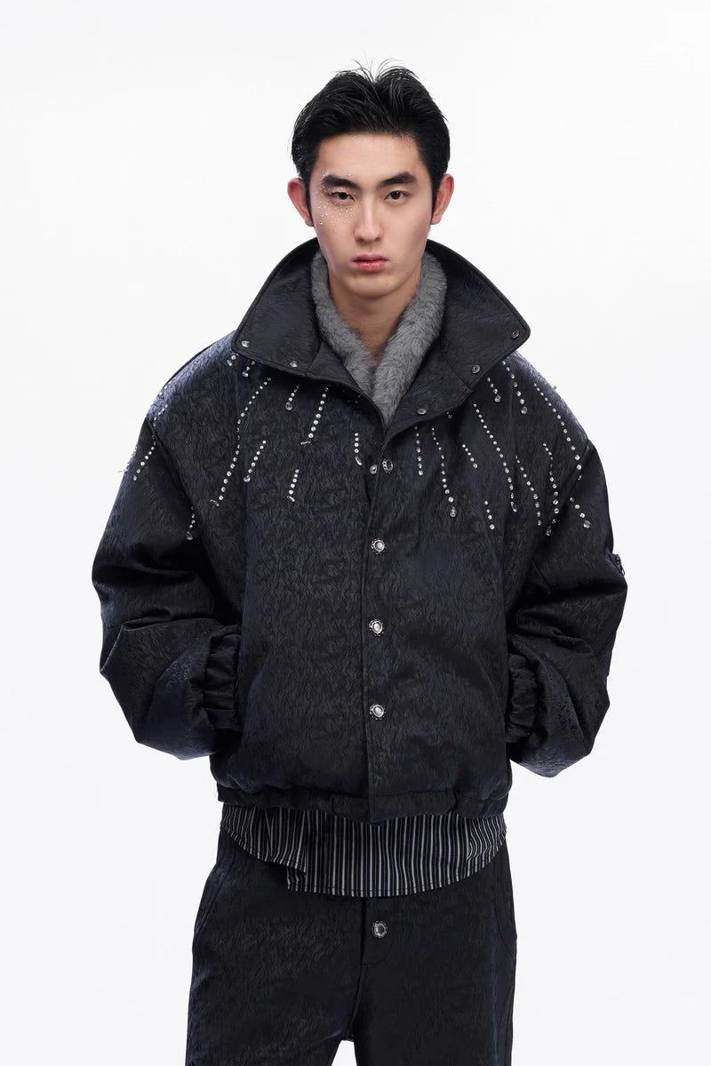 Argue Cultureの「Rhinestone Textured Puffer Jacket（Jackets/Outerwear）」