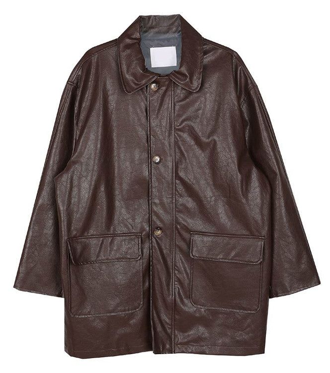 No.0946 DT leather half COAT