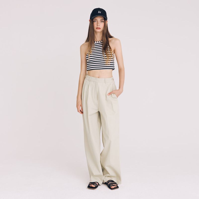 TWOTUCK COTTON WIDE PANTS (MELON)