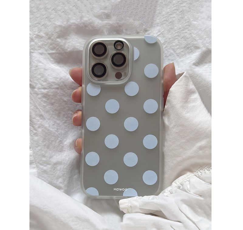 dot half clear jelly case