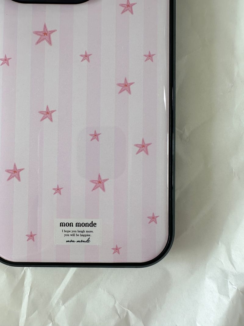 mini pink star phone case