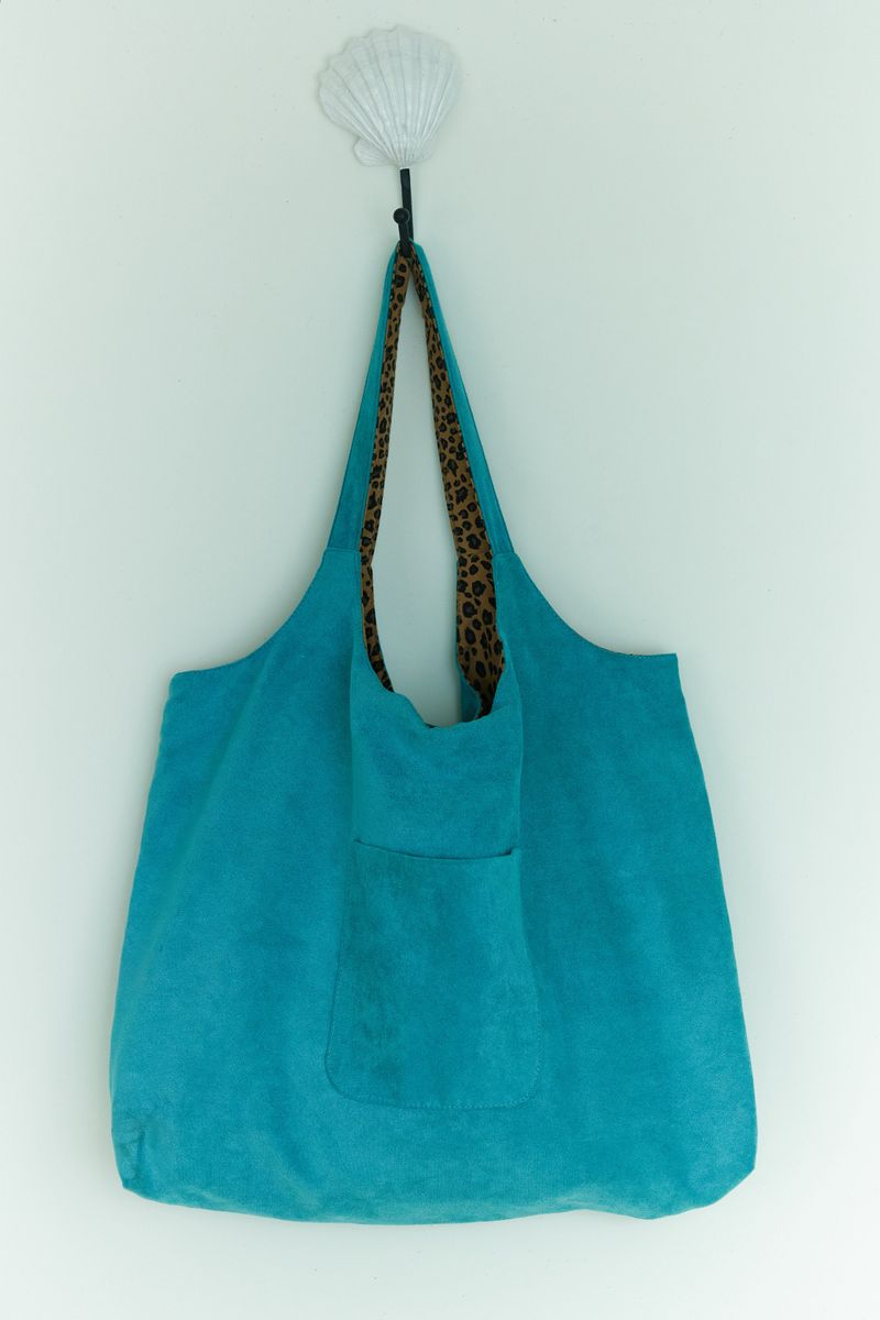 cobaltiny suede bag (Teal blue)