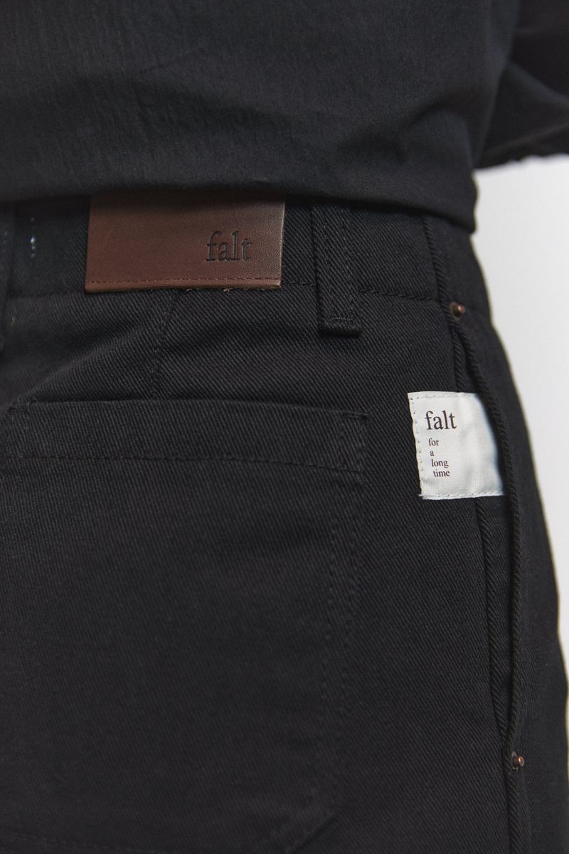 Basic cotton pants / Black