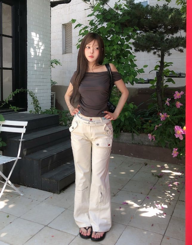 Edit Semi Bootcut Cargo Pants