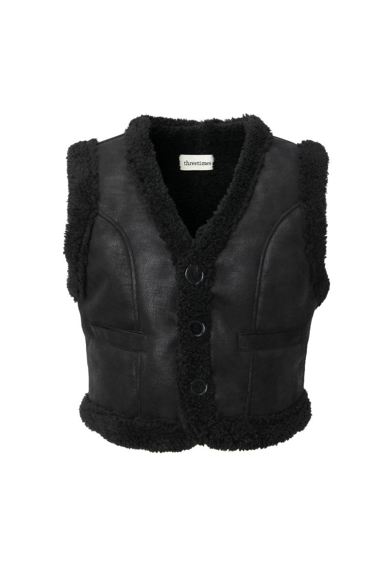 Curly fur vest