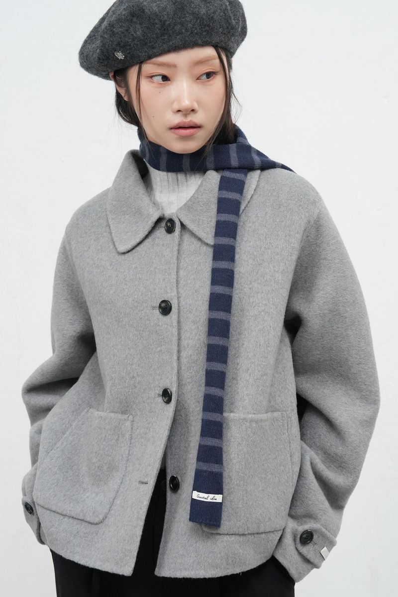 stripe knit scarf