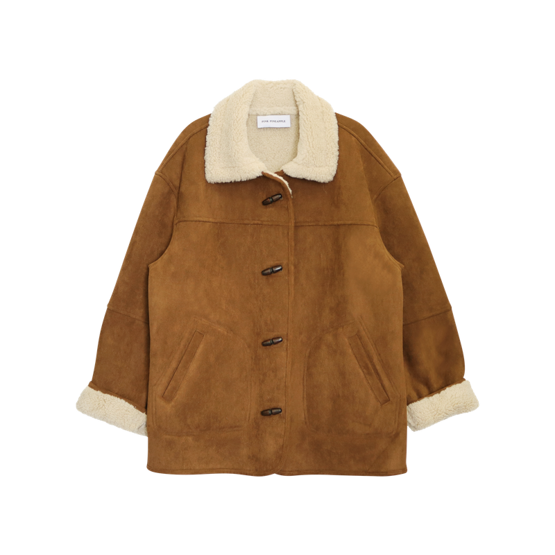 CARAMEL SHEARLING JACKET