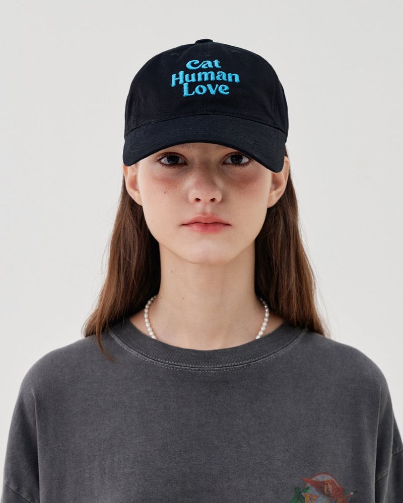CAT HUMAN LOVE BALL CAP_BLK/MNT