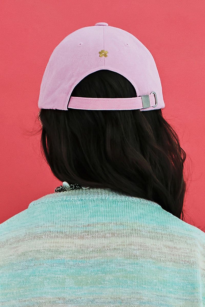 SLOGAN BALL CAP / PINK