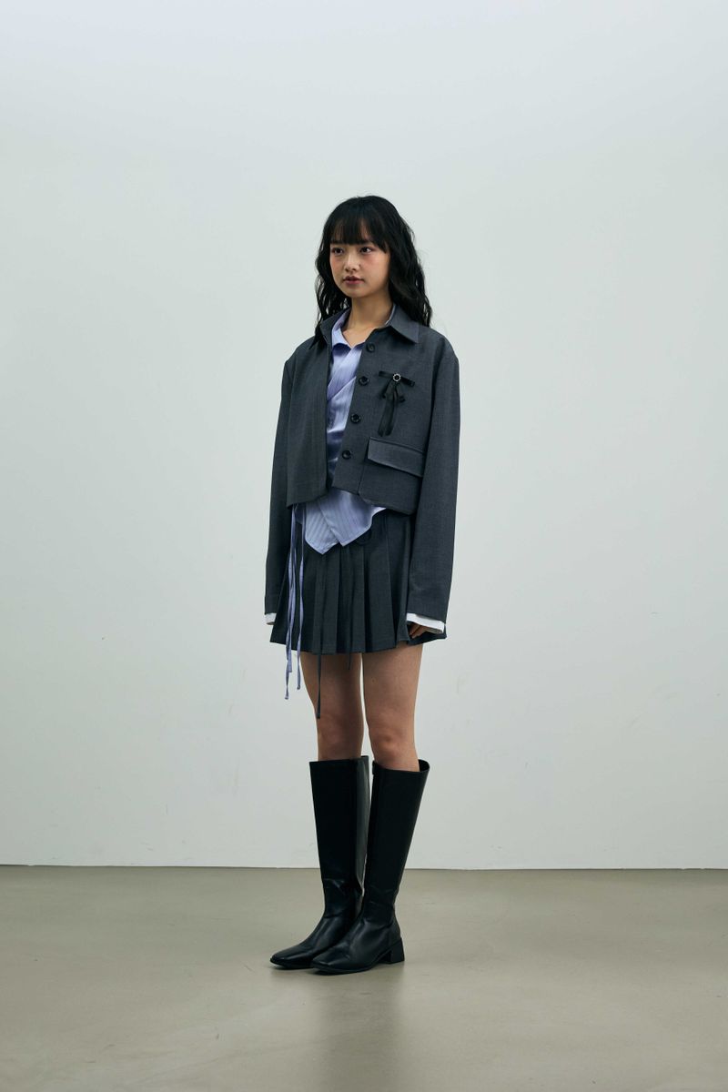 MILD CROP BLAZER / CHARCOAL