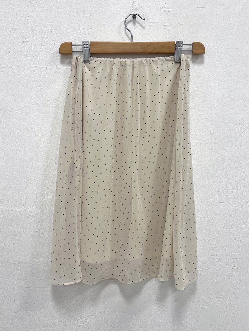 DOT MIDI CHIFFON SKIRT (2C)
