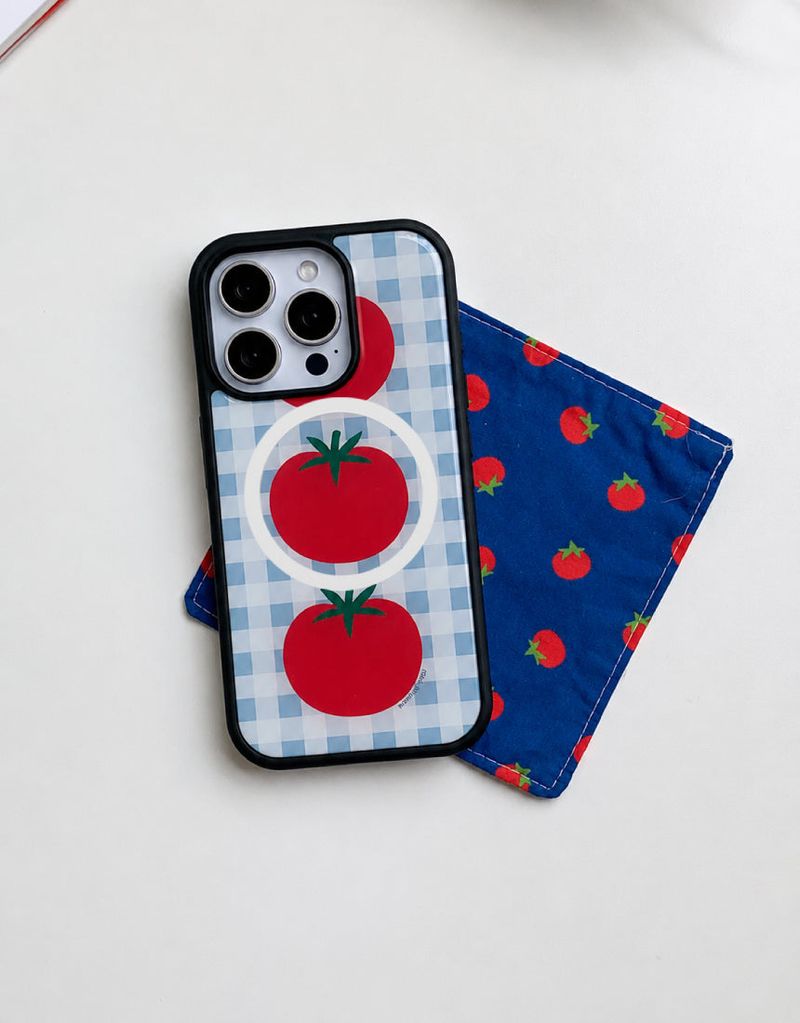 Mint Moment（ミントモーメント）の「 [MADE]トマトソーダ ブラック エポキシ MagSafe iPhoneケース（Smartphone Accessories）」