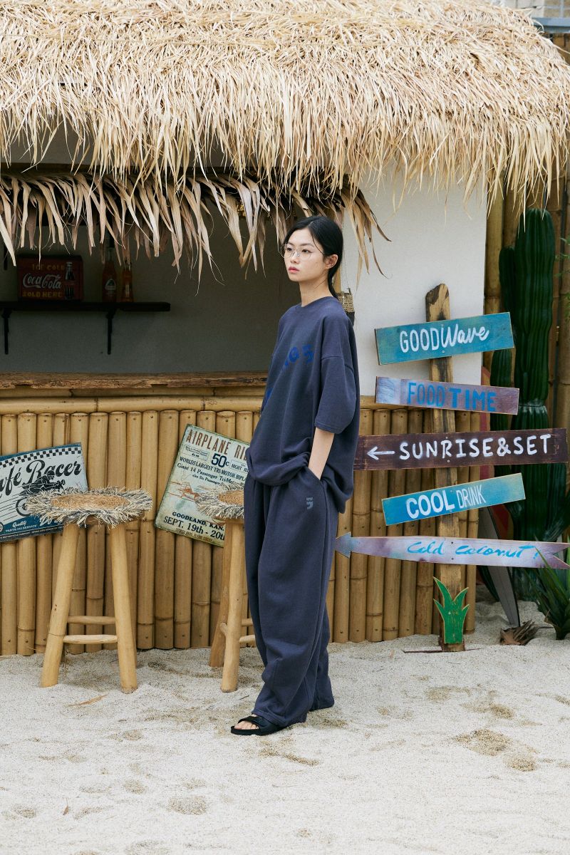 PIN-KNIT BALLOON PANTS (Charcoal)