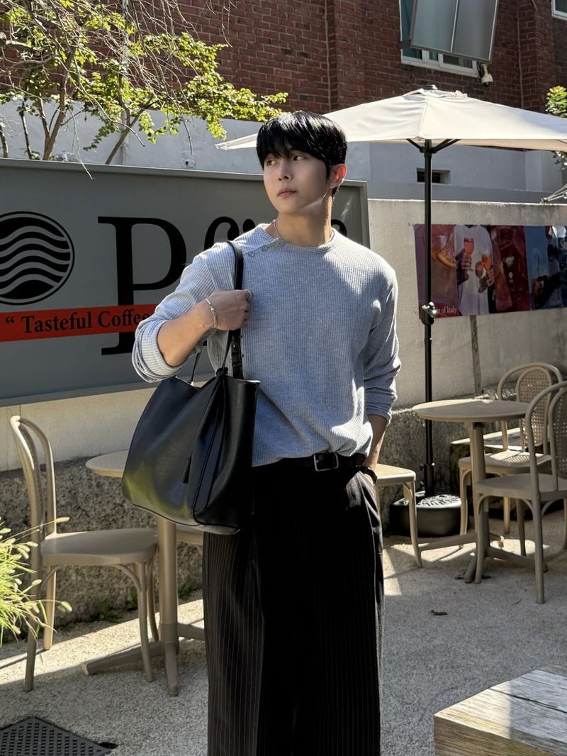 Dart pin stripe slacks