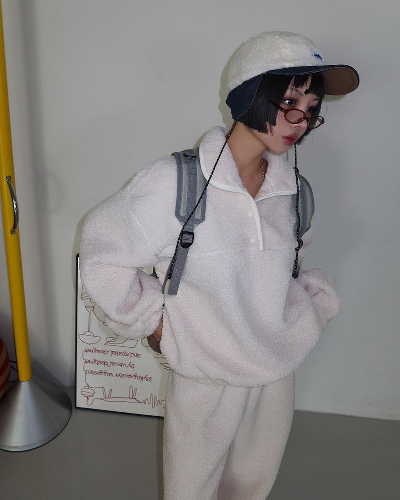 woolen fleece soft two-piece set