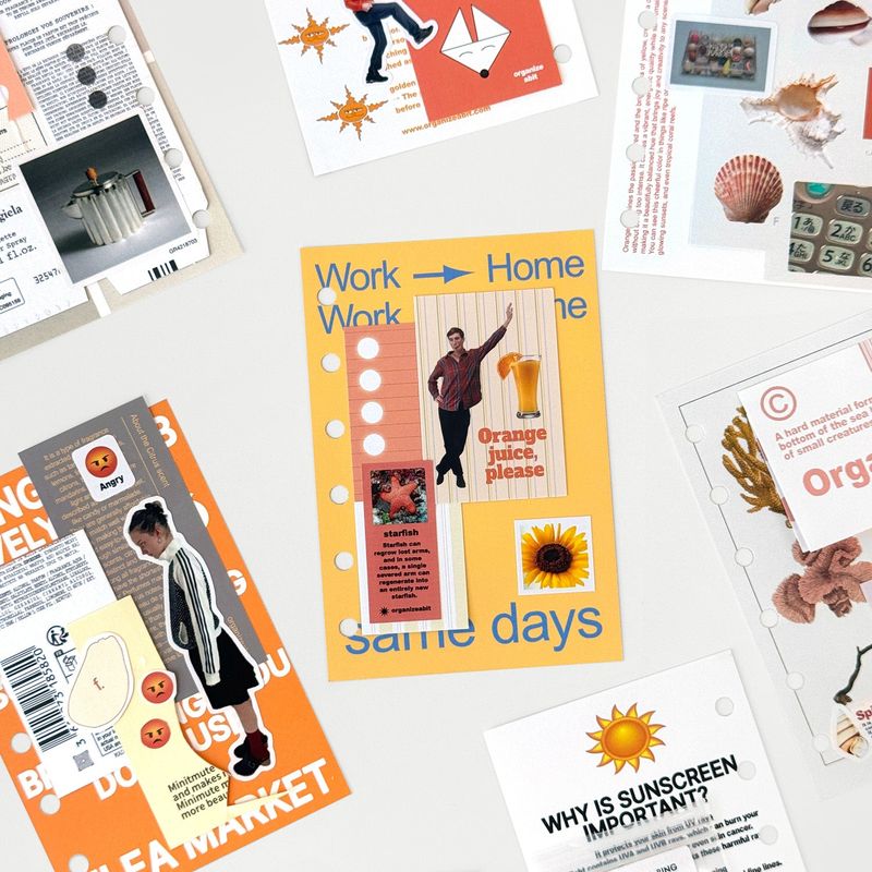 oab tone pack orange / scrap sticker set