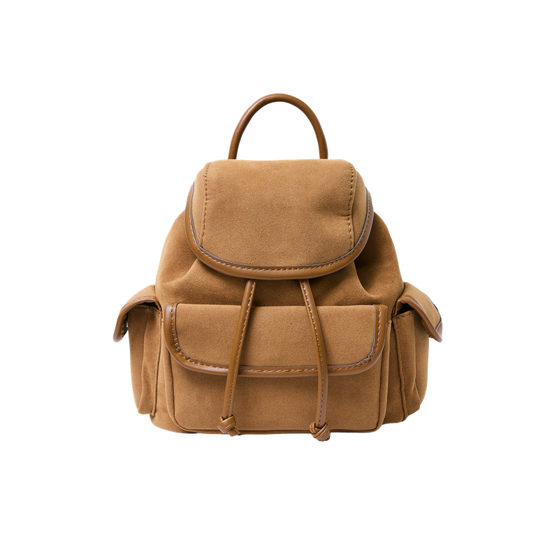 Nube Suede Mini Backpack (Camel)