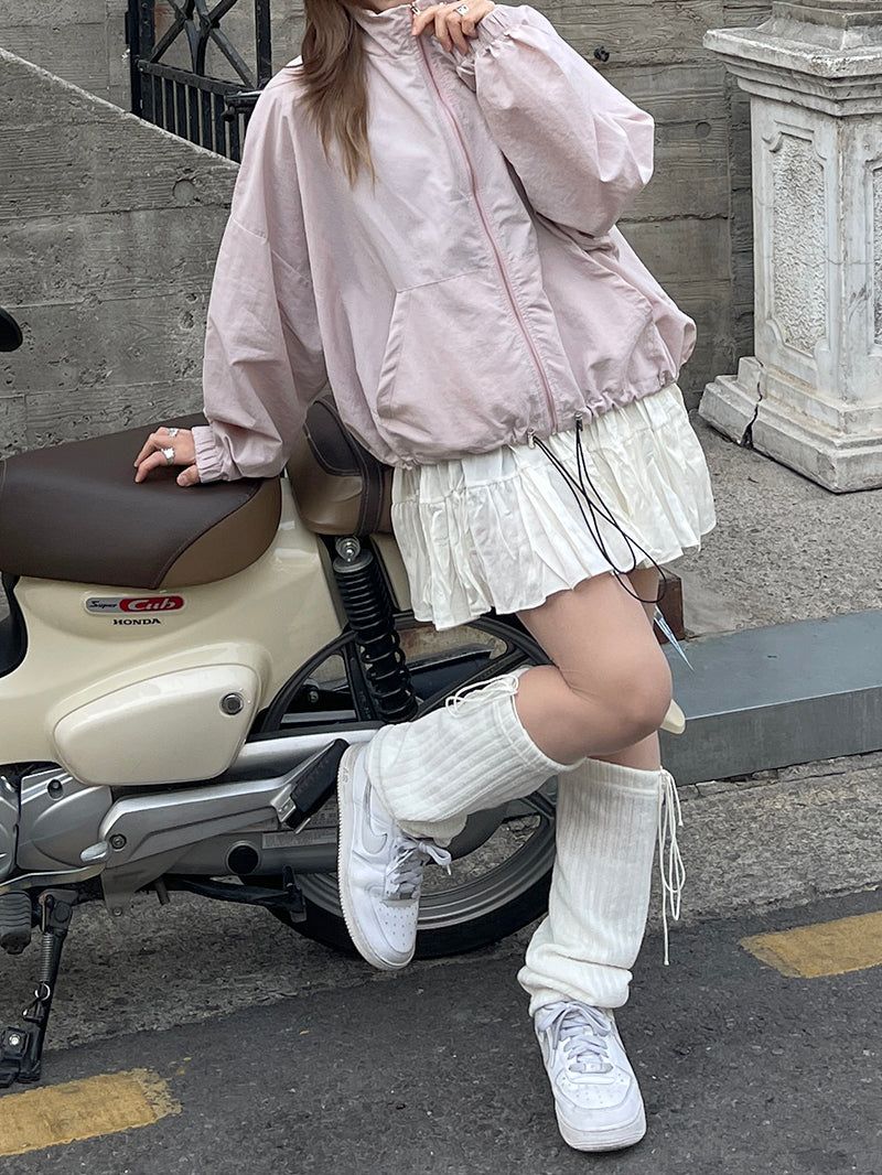 Romantic wrinkle banding skirt