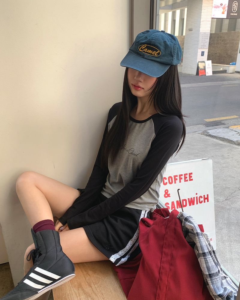 [ORIGINAL] Layered Raglan Long Sleeve T-Shirt